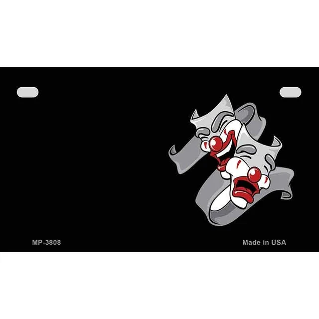 Theatre and Arts Offset Motorcycle License Plate Tag Sign Car Truck Wall Home