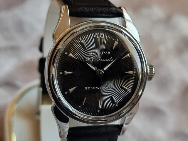 Bulova 1959 '23' automatic wind watch 10BPAC black sunburst dial Special