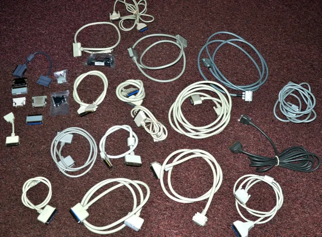 SCSI Cables and Terminator/Connectors Large Lot of Cables