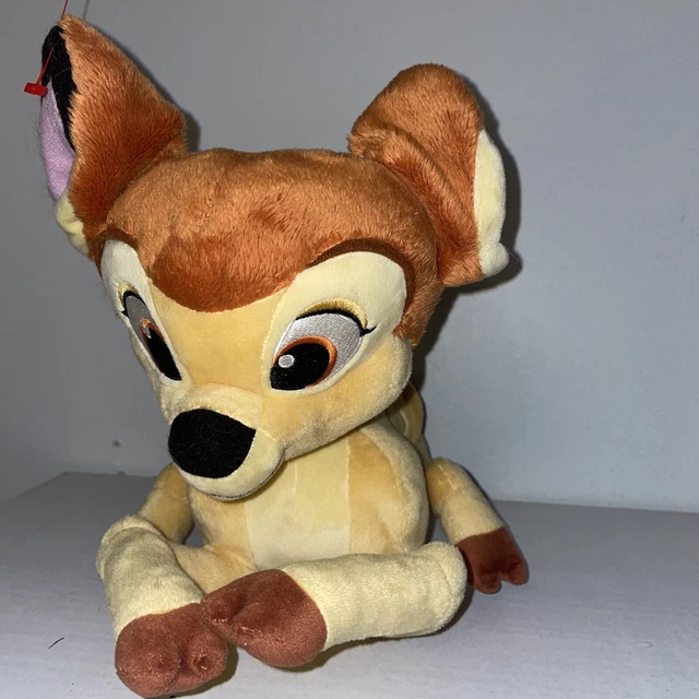 Disney Store Official Bambi Butterfly Plush 14" Large Soft Baby Deer Laying Down