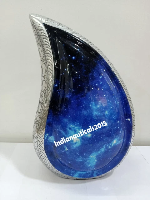 Cremation Urns for Human Ashes Tear Drop Blue Adult Urn Decorative Urns Adult
