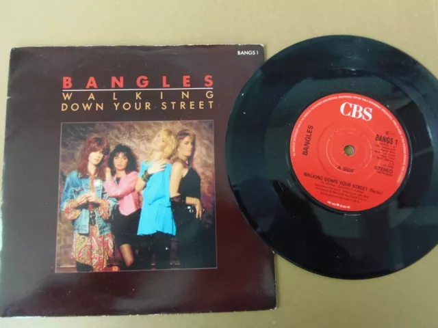 Bangles "Walking Down your street" 7" (p/s) Near Mint  / MINT vinyl