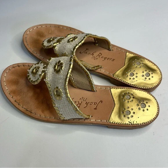 Jack Rogers Navajo Cream Jacks Sandals 7.5