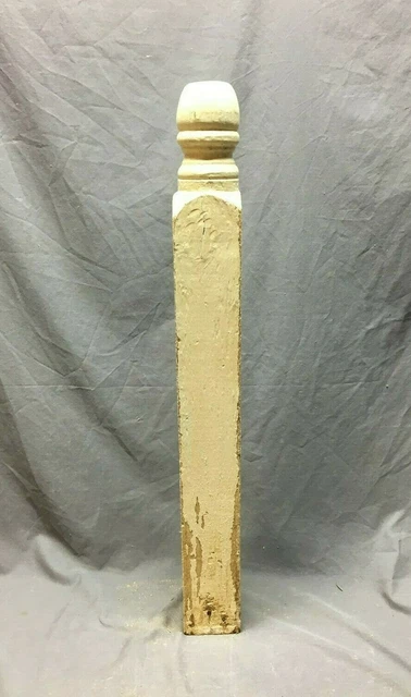 Antique Decorative Turned Newel Post Shabby Vtg 4x32 Chic Staircase 219-20B