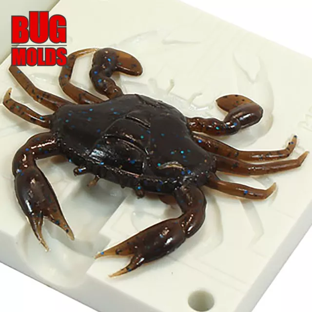 LURE BAIT MOLD Fishing Soft Plastic Molde de Cebo Köderform Moule d'appât  Crab $20.50 - PicClick