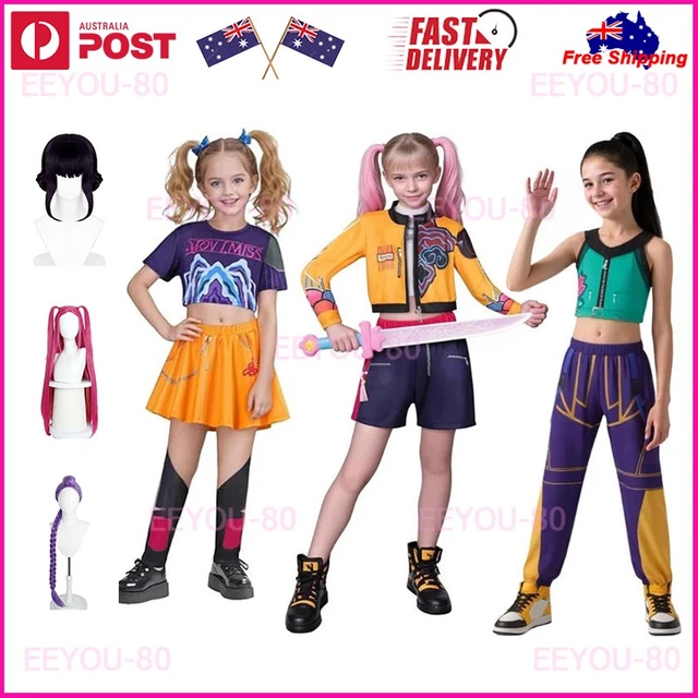 Perruque K-Pop Rumi/Mira/Zoey - Cosplay, Halloween, Carnaval - Fibre Haute Température - Pour Enfants/fans