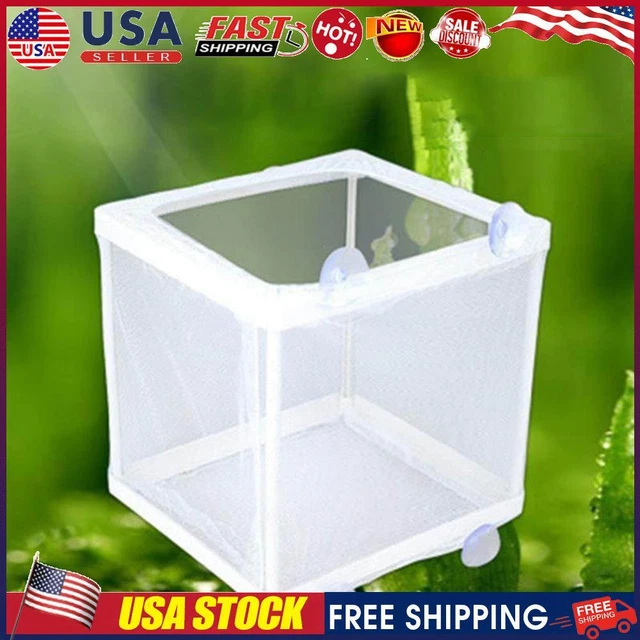 Aquarium Guppy Breeding Gauze Trap Box Tank Fish Baby Isolator Incubator Breeder