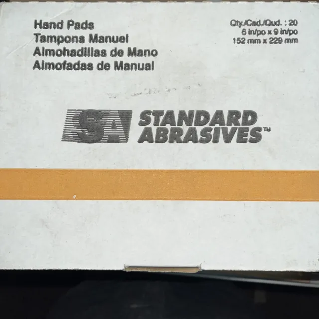 (20) Standard Abrasives Ultra Fine Hand Pad 6" x 9" 827500