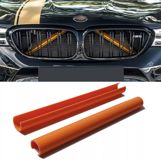 2X Front Grill Kühlergrill Zierleisten ​Streifen Cover Für BMW 1er F20 Orange