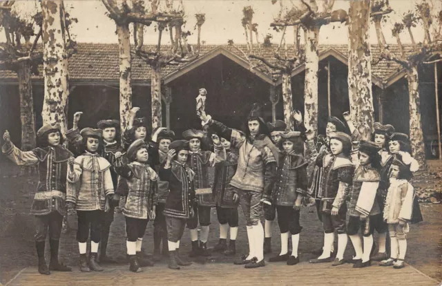 Cpa Carte Photo A Identifier Peut Etre Departement Aude Corbieres Scene Ecole