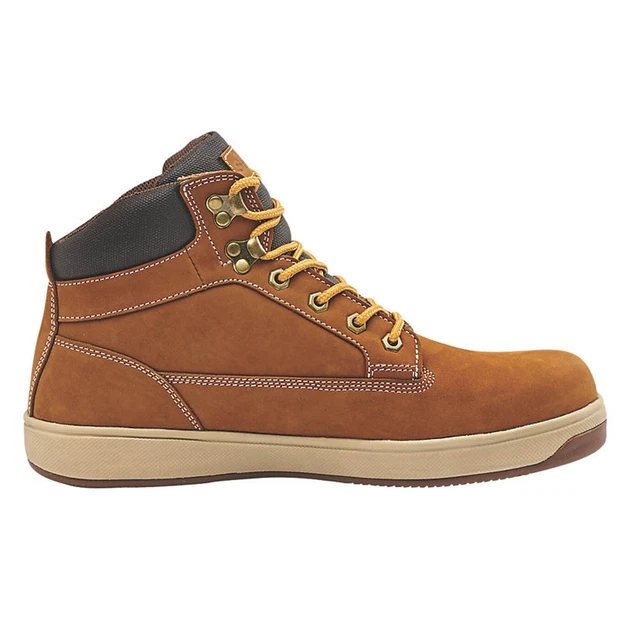SITE SAFETY BOOTS Mens Wide Fit Dark Honey Leather Lightweight Steel Site safety boots mens wide fit dark honey leather lightweight steel