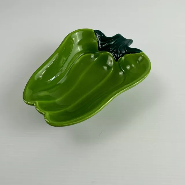 Bell Pepper Shaped Ceramic Dish Vintage Japan Vegetable Bowl Decor Display VGC 3