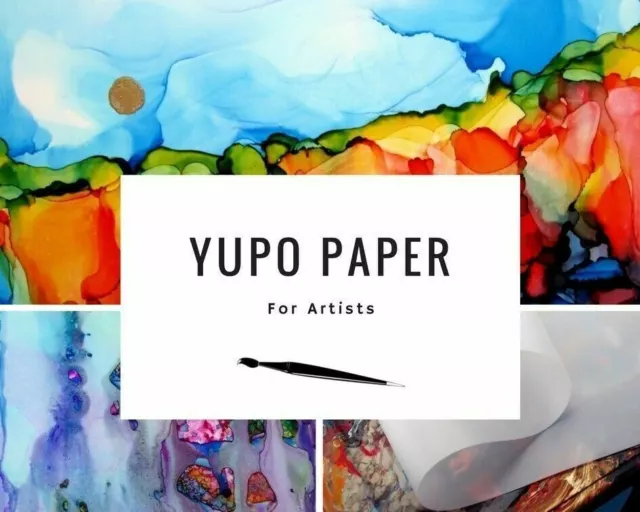 A5 A4 or A3 Yupo Ultra Watercolour Paper Pad 158gsm 20 Sheets Alcohol Ink Paints 2