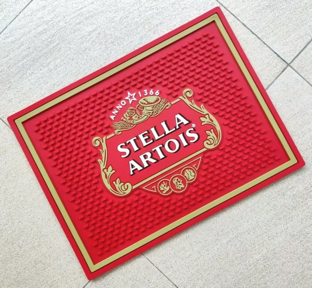 Red STELLA ARTOIS Rubber drip mat bar mat spill mat bar runner beer coasters pub