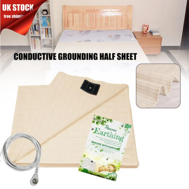 4 SIZES BED Earthing Sheet Grounding Sheet Mat & Conductive Copper Cord