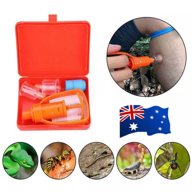 Outdoor Emergency Venom Extractor Pump Snake Insect Bite First Aid Wild Tool Kit