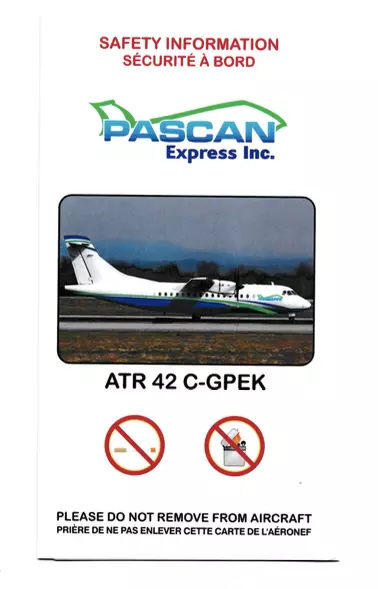 Safety card PASCAN Express Inc ATR 42 C-GPEK
