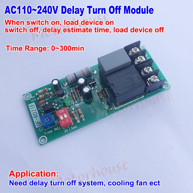 AC 220V-230V Timing Delay Timer Relay Switch – Adjustable Turn OFF Relay Module