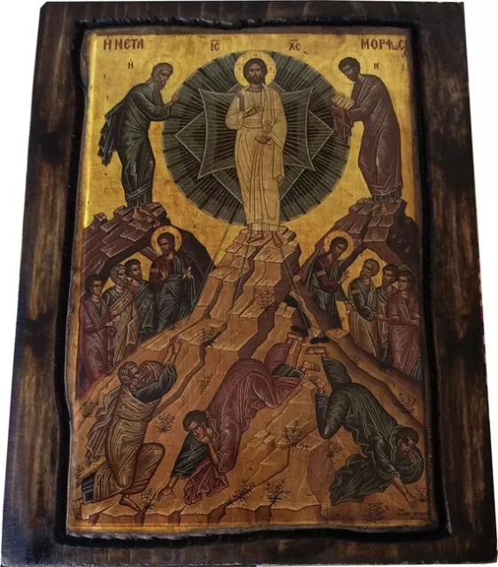 Transfiguration - Jesus Christ - Orthodox Byzantine icon on wood handmade