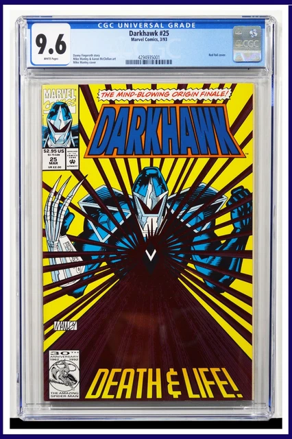 Darkhawk #25 CGC Graded 9.6 Marvel 1993 Red Foil Cover White Pages Comic Book.