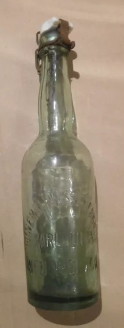 alte Flasche " Mineralwasserfabrik Karl Liess Neu - Welzow "( Brandenburg )