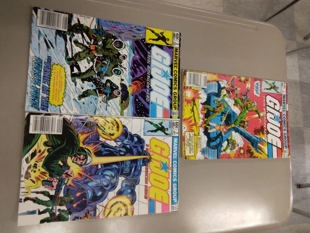 GI JOE A Real American Hero 1,2,3, Newsstand, Marvel Comics 1982