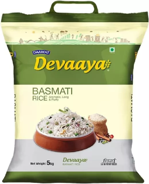 Daawat Devaaya Basmati Rice, 5 Kg (Pack of 1), A1B322