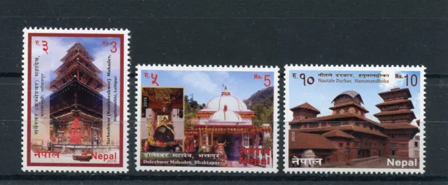 [D*] Nepal 2015 MNH Temples 3v Set Doleshwor Mahadev Architecture Buil