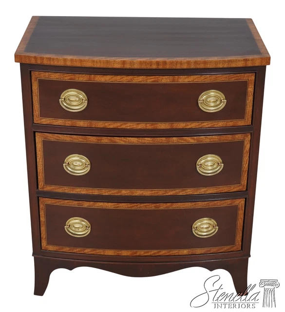 60316EC: COUNCILL CRAFTSMEN 3 Drawer Banded Mahogany Nightstand