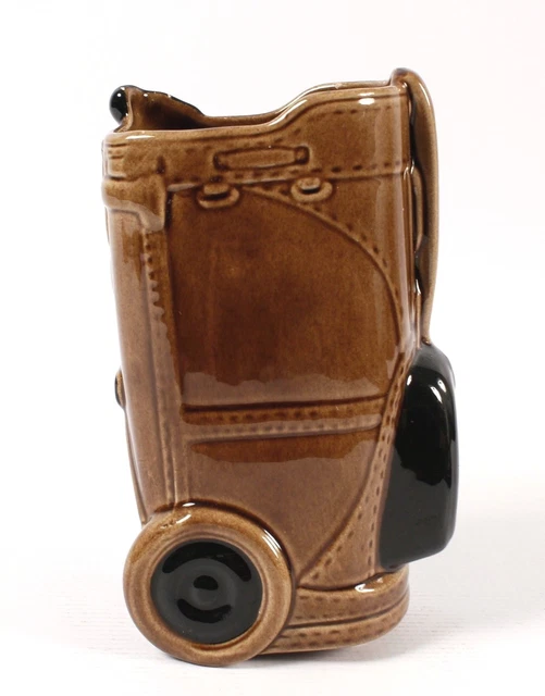 VINTAGE GOLF CART Pencil Cup Planter Desk Organizer Holder Ceramic