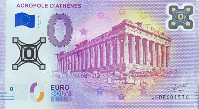 Geldschein 0 Euro Akropolis D'Athènes Griechenland Polymer 2017 Nr Verschiedene