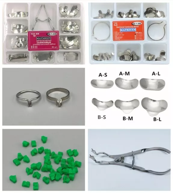 TOR VM Dental Sectional Contoured Matrices Matrix Ring Delta Add-On Wedges Plier