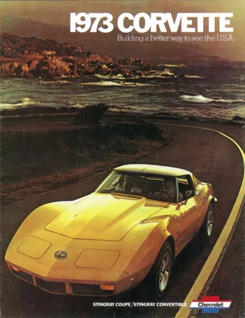 1973 Chevrolet Corvette Sales Brochure Literature Book Colors Options Features