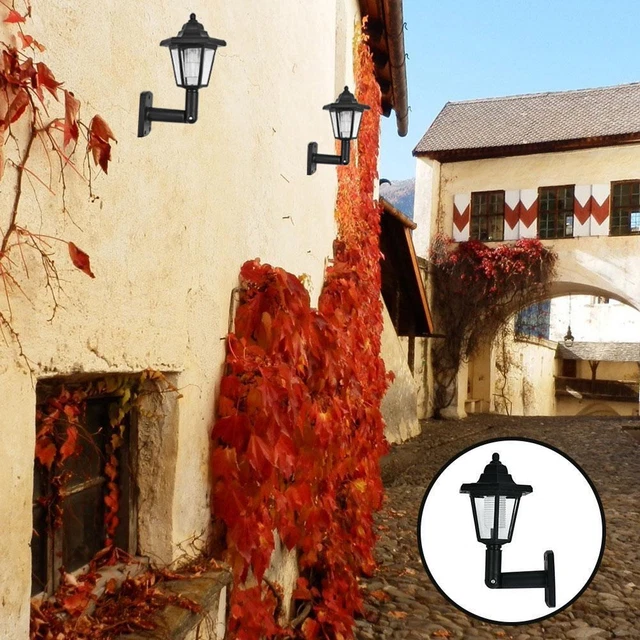 Solar Power Led Light Path Way Wall Landscape Mount Lamp T2SXE Garden K4J7