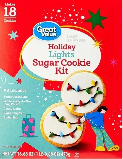 HOLIDAY 'Lights' Sugar Cookie Kit Miscela Forno per Biscotti 473 gr Originale USA