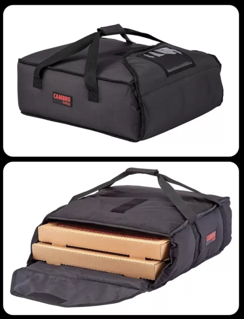 Cambro GBP216110 GoBag Pizza Bag Carries 2 16" Pizza Boxes-Black | 1/Each