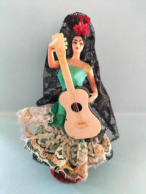 Poupée Ancienne Danseuse De Flamenco - Espagne - Années 1920 - Tissu