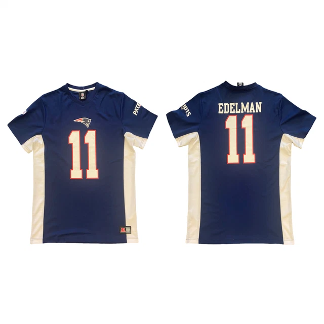 New England Patriots T-Shirt (Size L) Men's NFL Player Top - Edelman 11 - New