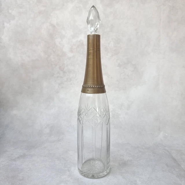 Ancienne Bouteille Eau De Cologne Mont St Michel - Verre - Bouchon Bakélite Noire - 500 Ml