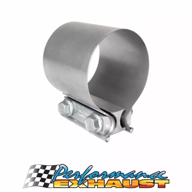 2" (51mm) Exhaust Pipe BUTT Clamp - Wide Band Easy Seal - Zinc Plated