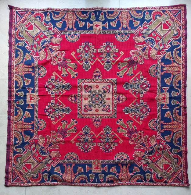 Ancien Tapis/ Tapisserie en Laine/Réversible Origine Afrique du Nord début XXème