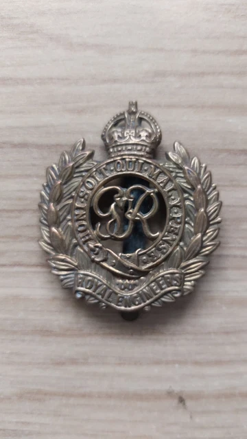 WW2 GEORGE VI British Army Royal Engineers brass cap badge £9.99 ...