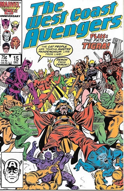 West Coast Avengers Comic Book Vol. 2 #15 Marvel 1986 VERY FINE/NEAR MINT UNREAD