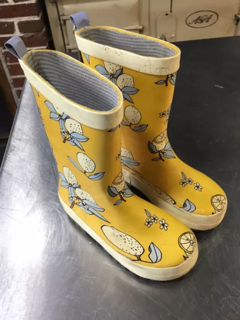 NEXT GIRLS WELLIES Lemons Boots Size UK 9 EU 21 3.00 PicClick UK