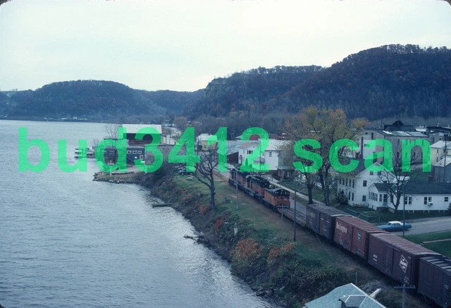 MILW Milwaukee Road SCENE at Lansing IA 1979 ORIGINAL Slide!