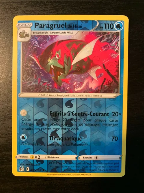 Carte Pokémon REVERSE Paragruel de Hisui 045/196 EB11 Origine Perdue FR NEUF