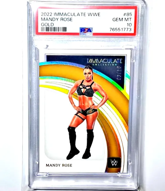 2022 Panini Immaculate Collection WWE MANDY ROSE! /10 GOLD PSA10! POP1!