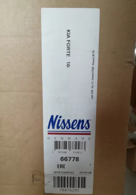 NISSENS 66778 Kühler für KIA CERATO II Stufenheck TD 1.6 Kia Cerato 2