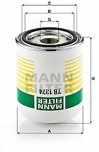 MANN-FILTER (TB 1374 x) Lufttrocknerpatrone, Druckluftanlage für MERCEDES