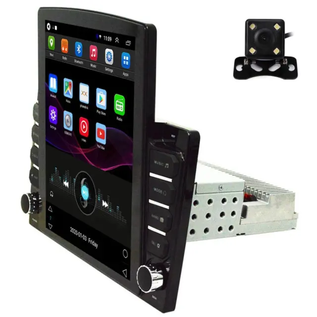 10.1in 1DIN Android 8.1 Car Stereo Radio GPS Navigation Multimedia Player Camera